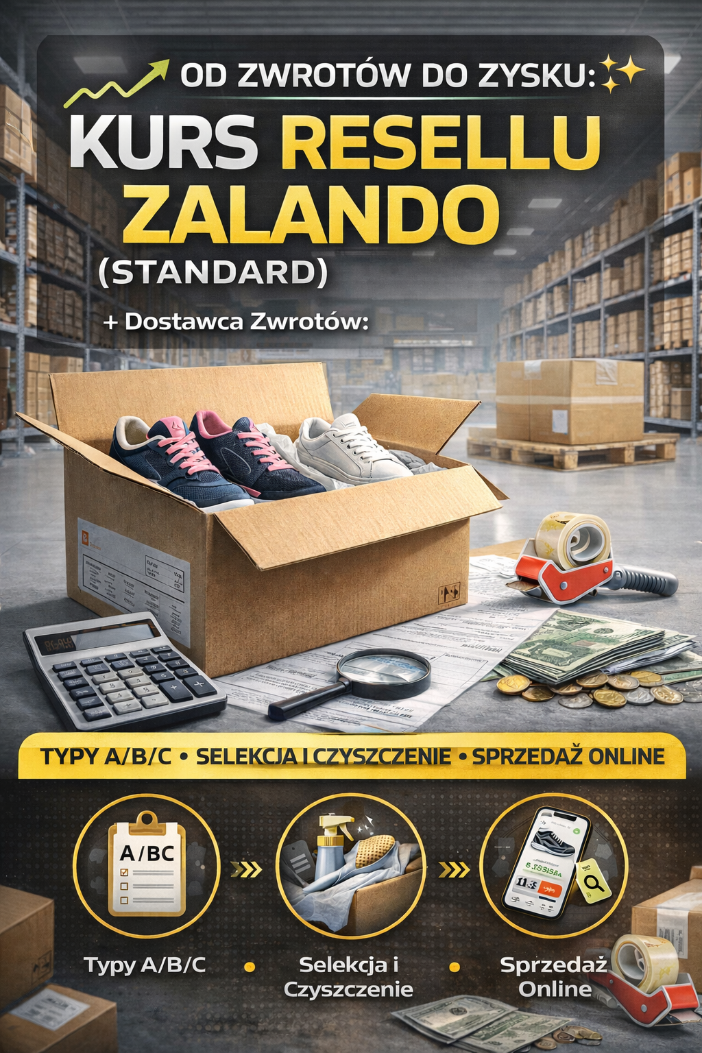 Curs de revânzare a pantofilor și hainelor din retururi Zalando (Versiunea Standard) + Furnizor