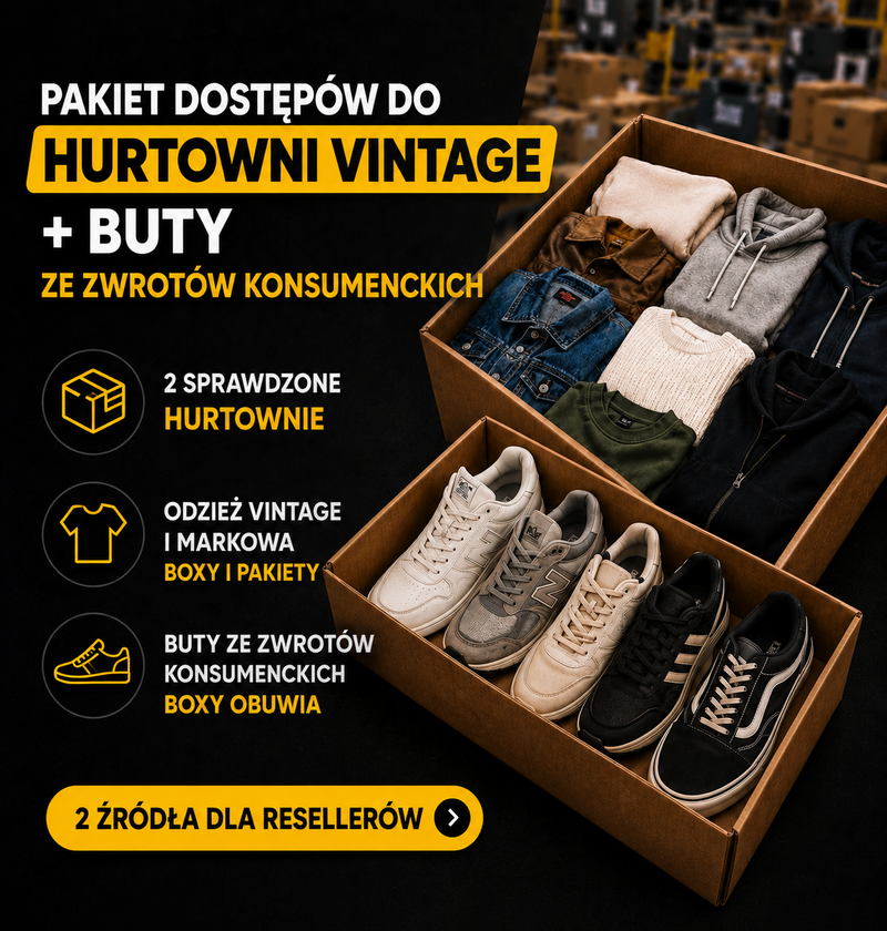 Pachet Acces la Depozitele Vintage + Încălțăminte din Retururi de la Consumatori | 2 Surse Verificate pentru Reselleri